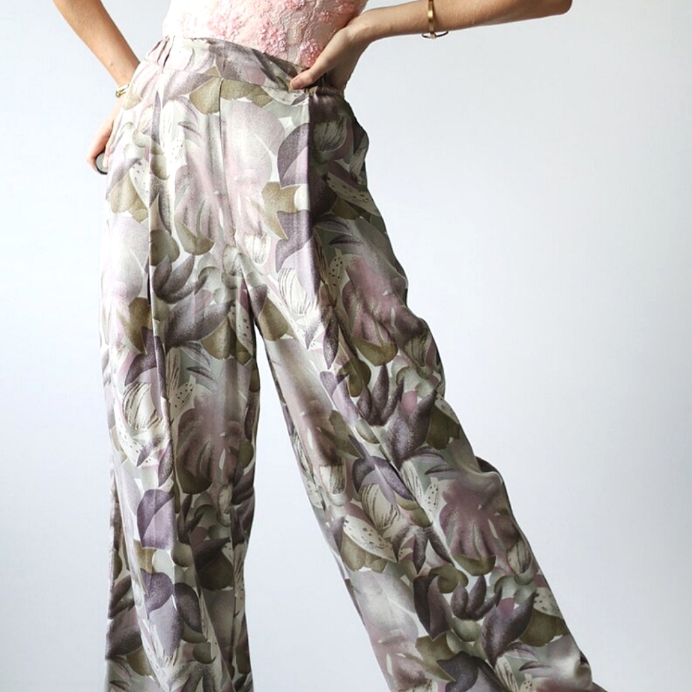 Trendlines Vintage Wide Leg Palazzo Pants - Small